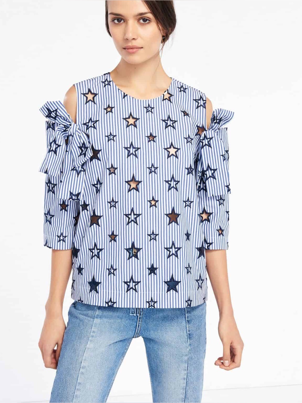 Sandro | Top With Bare Shoulders & Stars